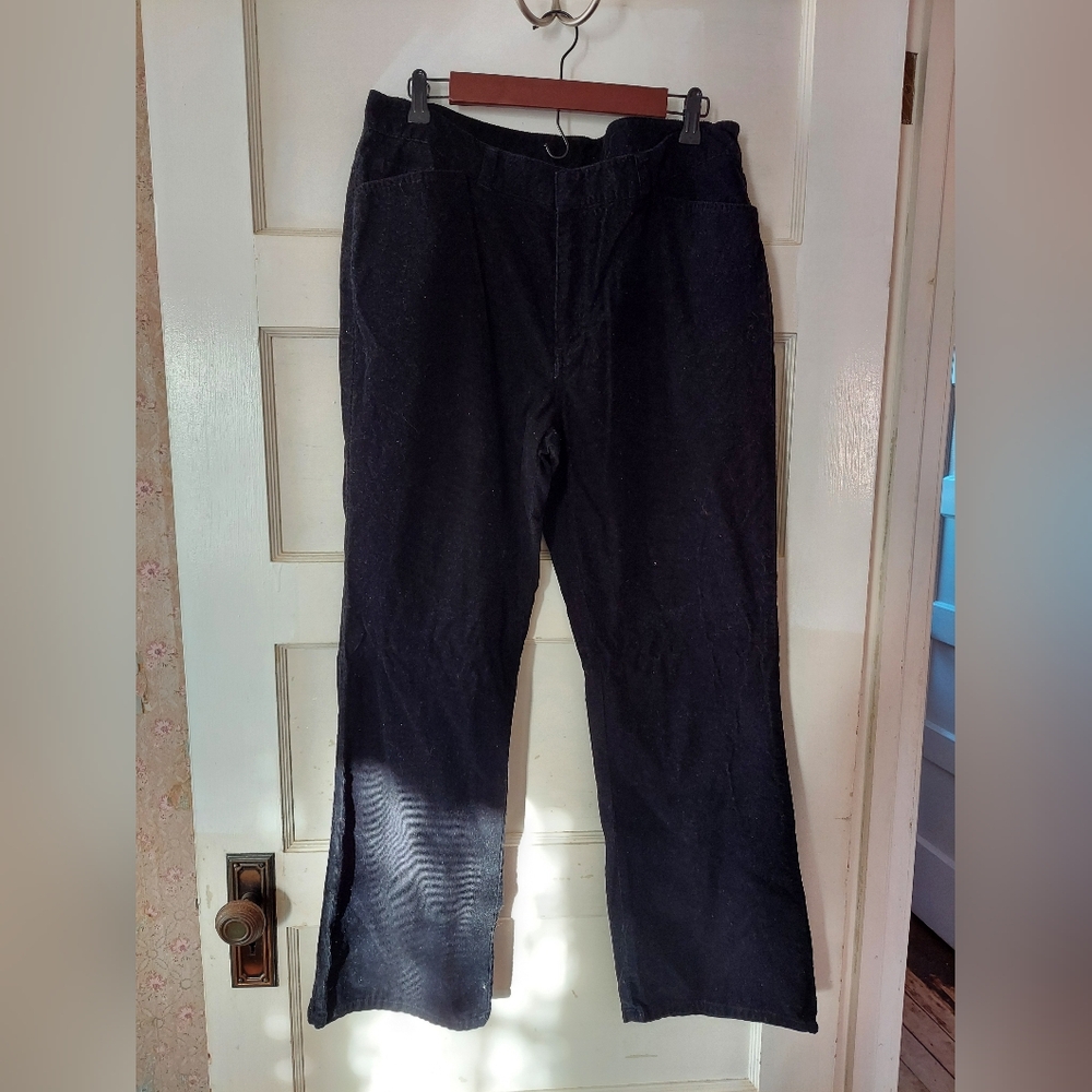 L.L. Bean Black Corduroy Bootcut Pants